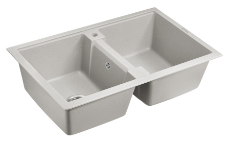 Кухонная мойка Paulmark TANDEM 80/2 PM238150-GR 80х50 цвет серый